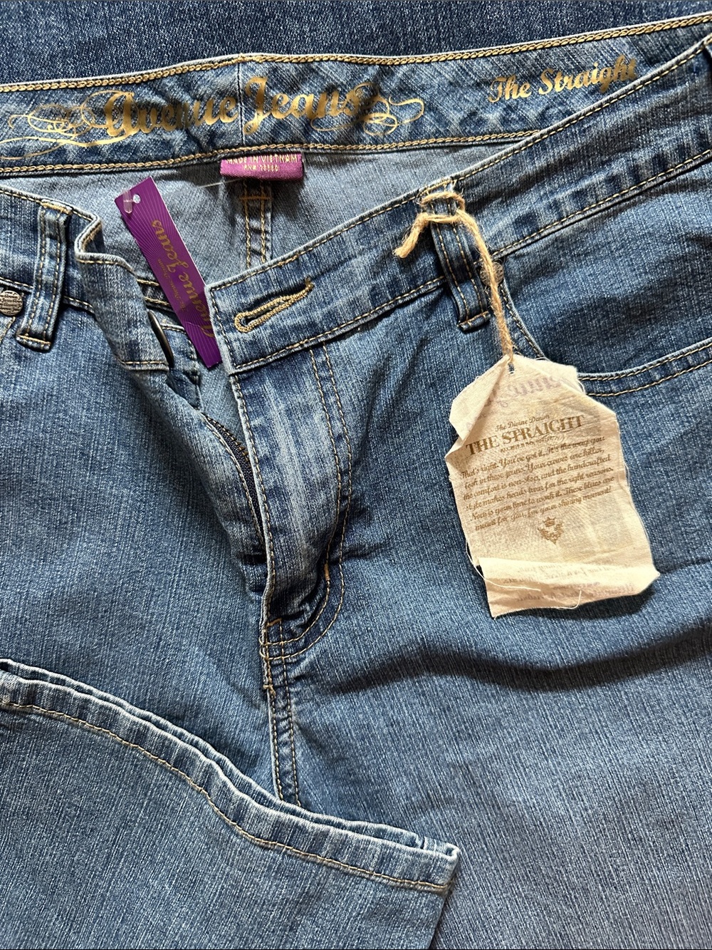 Avenue Blue Denim Boot Cut Jeans